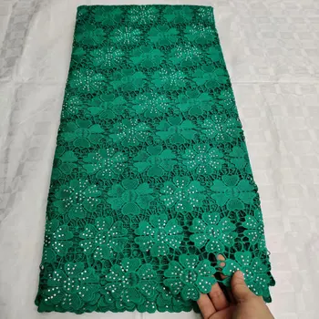 

christmas fabric green african cord lace fabrics 2019 with stone tissu dentelle strass perle guipure lace fabric for dress 5yard