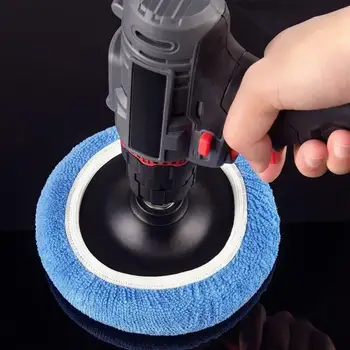 

Polisher Buffing Pads Bonnet Cover Protector Light Blue 10pcs Polishing