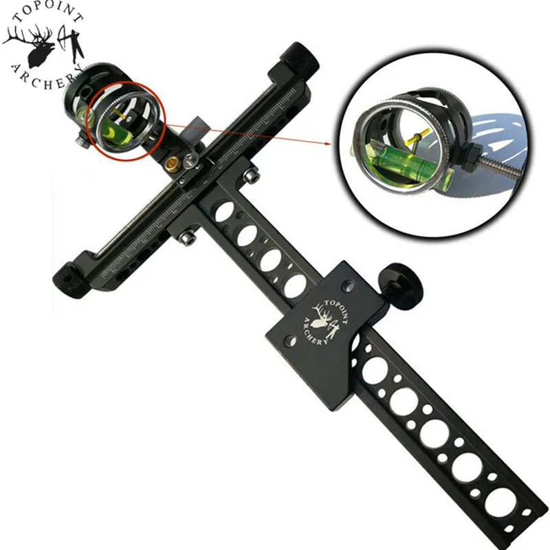 Archery Compound Bow Sight 1 Pin 0.059" Micro Adjust Long Pole Hunting