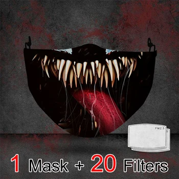 

Halloween Cosplay Joker Mouth Mask Reusable Clown Grimace Face Masks Fashion Masks Props