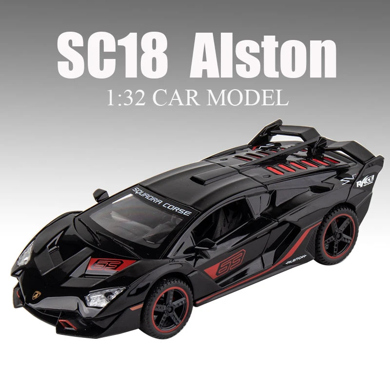 1:32 Lamborghini SC18 Alston Diecast Toy Vehicles Car Model Alloy Toys Cars Coupe Super car Collectibles Kids Car Gift A230 toy boats