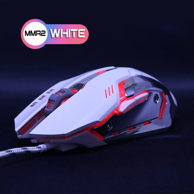 MMR2 WHITE ZUOYA игровая мышь dpi, регулируемый светодиодный, яркий, проводной, оптическая, USB, геймерская мышь, игровая мышь для ПК, компьютера, ноутбука, профессиональная - Цвет: MMR2 WHITE
