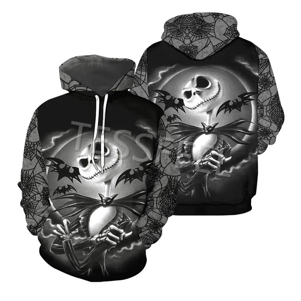 

Tessffel The Nightmare Before Christmas Jack Skellington 3D Printed Halloween Party Costume Hoodie Harajuku Coat Sweatshirt No.5