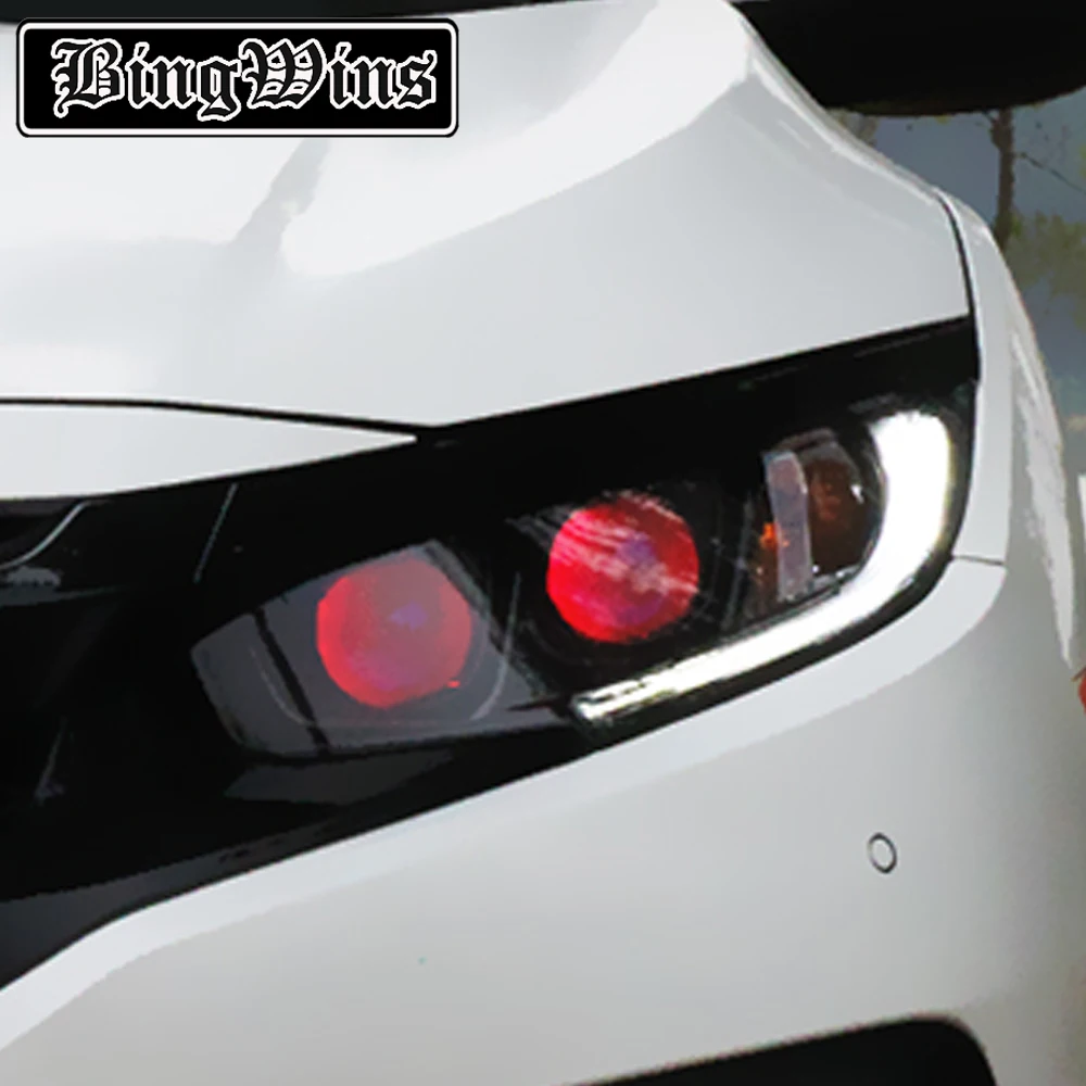 

Car styling For Honda 10th Civic 16-19 Headlight Assembly Headlights modified with four lens devil eye led / xenon lamp
