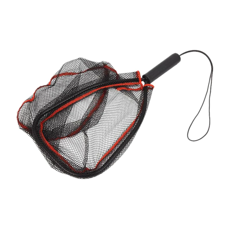 SEWS-LEO Fly Fishing Net Aluminum Alloy Mouth Nylon Mesh Rubber Handle Lightweight Portable Hand Dip Tackle Tools | Спорт и