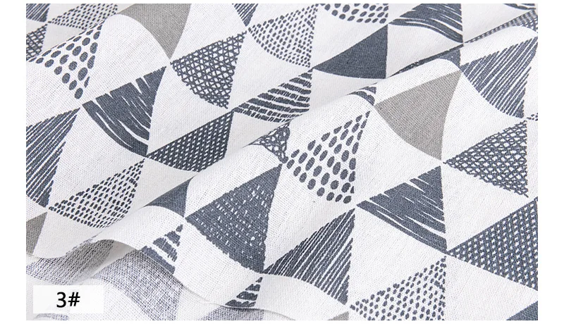 Печатная холщовая ткань полиэстер льняная обивочная ткань для шитья дивана подушки и подушки TJ0511