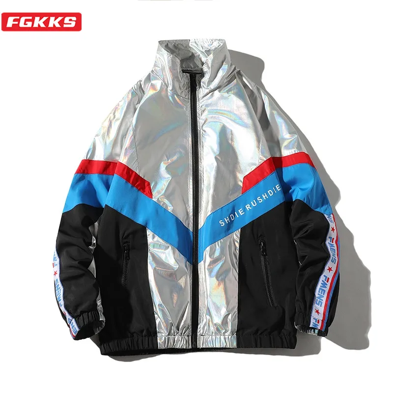 Kopen Fgkks Nieuwe Mannen Mode Jassen Trend Merk Mannen Patchwork Wilde Jas Streetwear Mannelijke High Street Hip Hop Jas Jassen