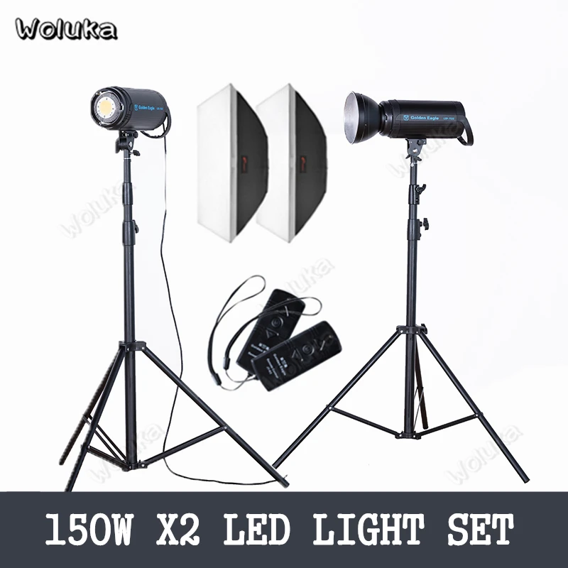 

2 Photo light set LED 150W 5500K 18000Lm studio Softbox Light Stand kit For Product photography children CD50 T10