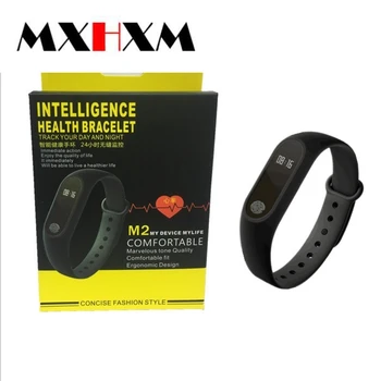

M2 IP67 Smart Bracelet Synchronous Motion Meter Step Counter Bracelet Cycling Heart Rate Monitors for Women Men & Kids