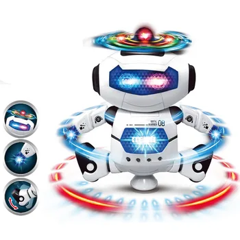 

Funny Electronic Smart Space Astronaut Robot 360 Degree Rotating Walking Dancing Music LED Light Toy for Children Kids Gift