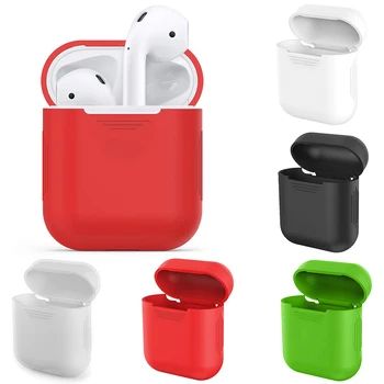

Multicolor Wireless Bluetooth Sport Earphone Solid Silicone Case For IPhone Airpods Shockproof Headphone Cover Anti-drop Box