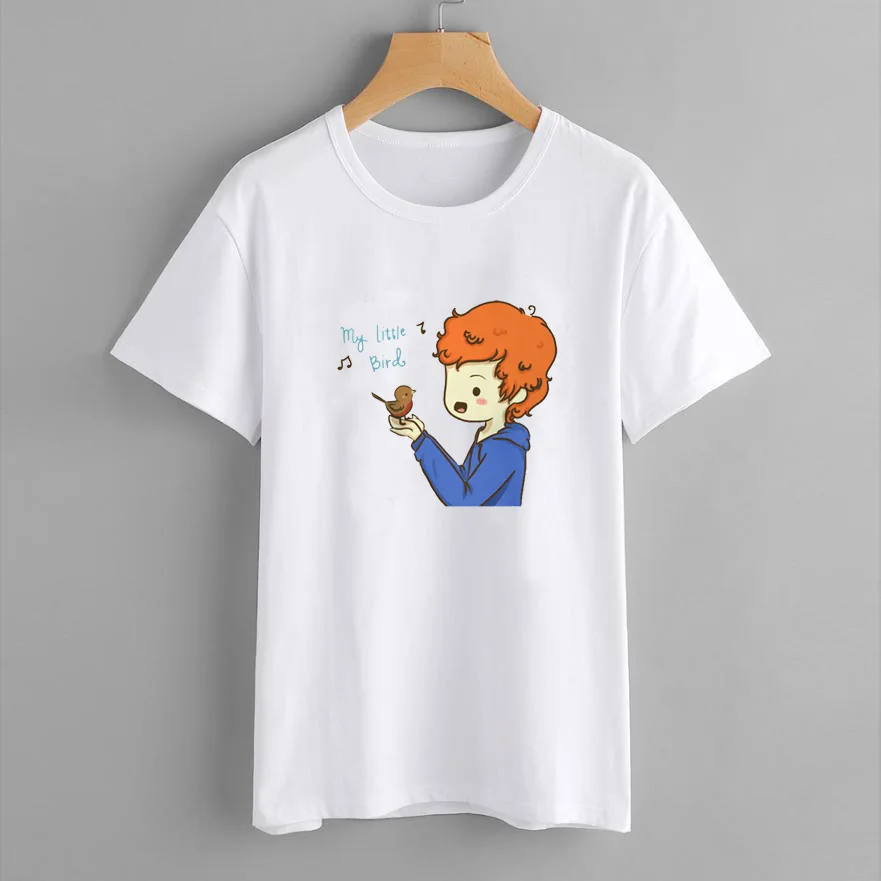 Ed Sheeran Harajuku T Shirt Women Ullzang 90s Music Lovers Funny Cartoon Print T-shirt Fashion Women Tops Plus Size Summer Tees - Цвет: 4