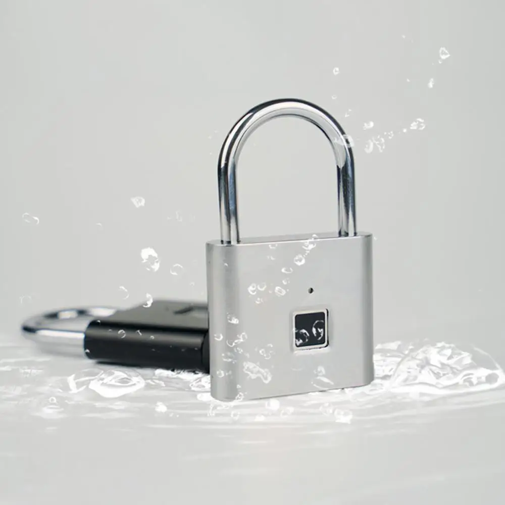 

Security Fingerprint Household Door Lock Smart Padlock Zinc Alloy Metal Small Anti-theft Self-developed Chips
