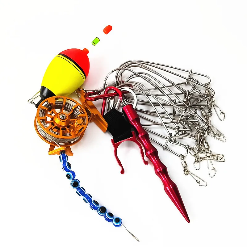 

Fish Finder Link Failure Stainless Steel Live Wire Lock yu kou String of Fish to Wear Tool Lure Tied Fish Maker Strands Hook Fis
