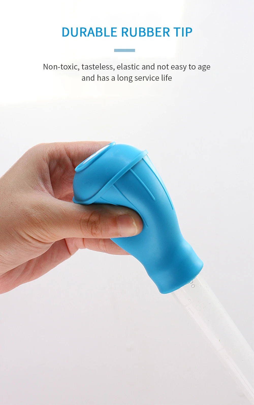 Manual Aquarium Gravel Cleaning Straw Fish Tank Water Changer Aquarium Clean Pipette Dropper Waste Remover 28/43CM 30/50ML Tube