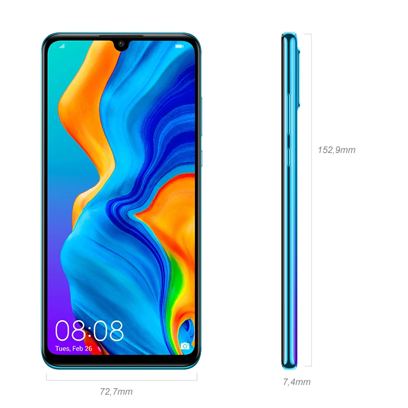 HUAWEI P30 Lite 6 ГБ 128 глобальная версия 15 дюйма в наличии ЕС с Google Play мобильный телефон