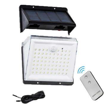

88 LED Solar Power Motion Sensor Light Voice Remote Control Outdoor Yard Wall Lamp Security LED Lighting For Safety Protection