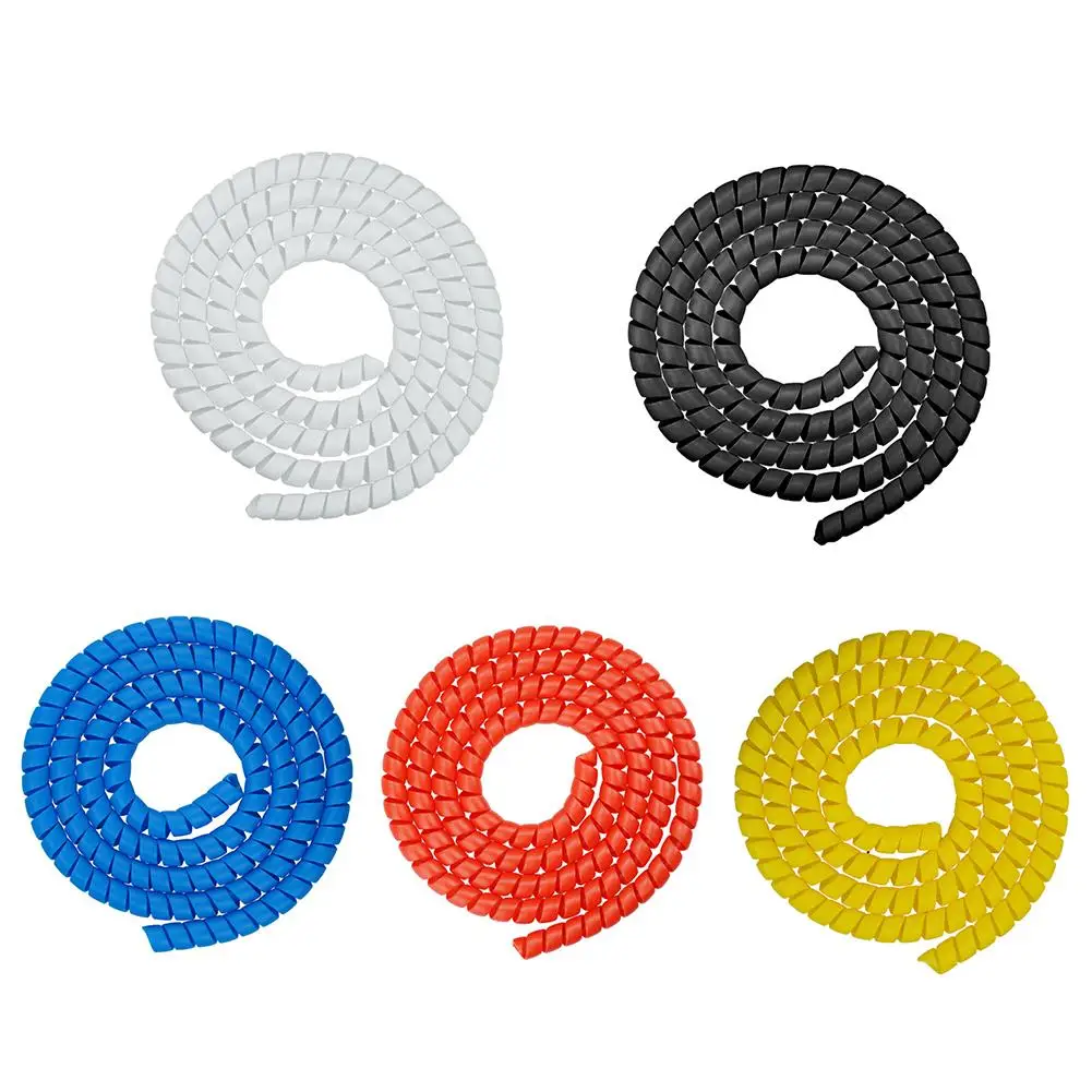 

8mm 1m Brake Cable Protector For Xiaomi M365 Electric Scooter Brake Pipe Spiral Wrap Protector Solid Color PP Bike Cable Cover