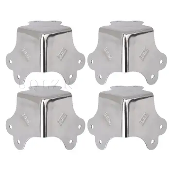 

BQLZR 4x Wooden Box Protector Corner 7.8x9.2x6.9cm Case Edge Corner Cover