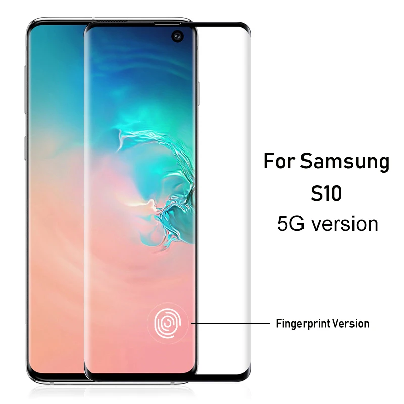 S10 5G 100D полностью изогнутое закаленное стекло для samsung Galaxy S10E S7 S6 Edge S8 S9 S10 Plus Защитная пленка для экрана 9H - Цвет: S10 5G
