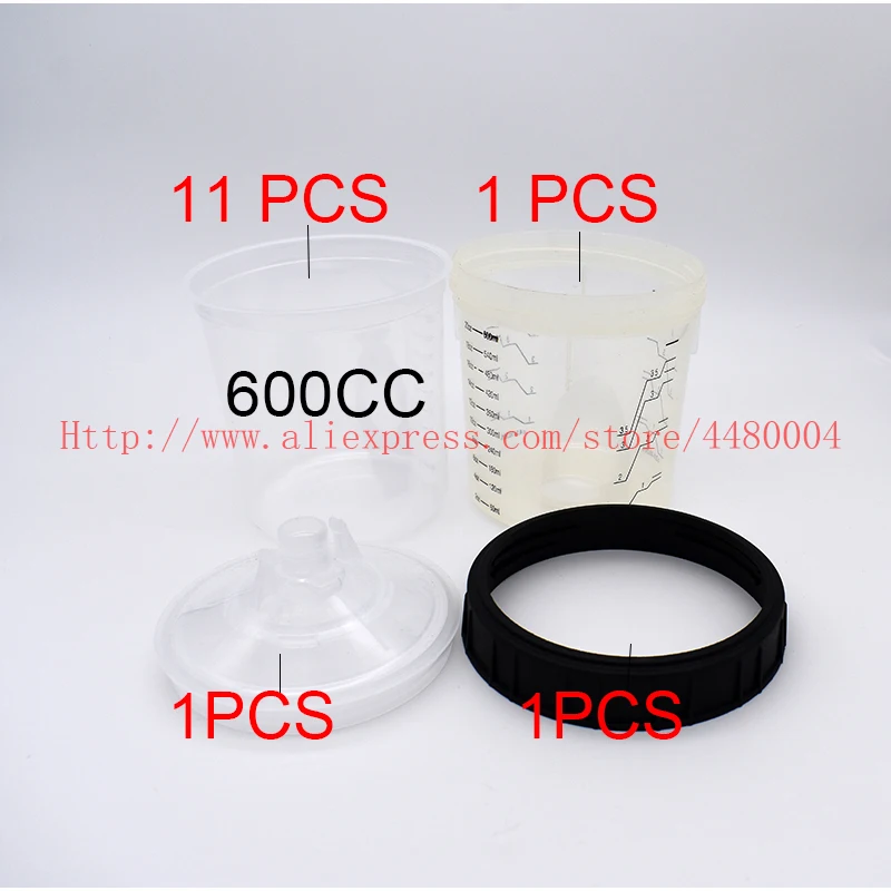 

Manual spray gun parts gravity spray gun accessories 1.3mm with 600CC paint mixing cup high quality spray gun accessories
