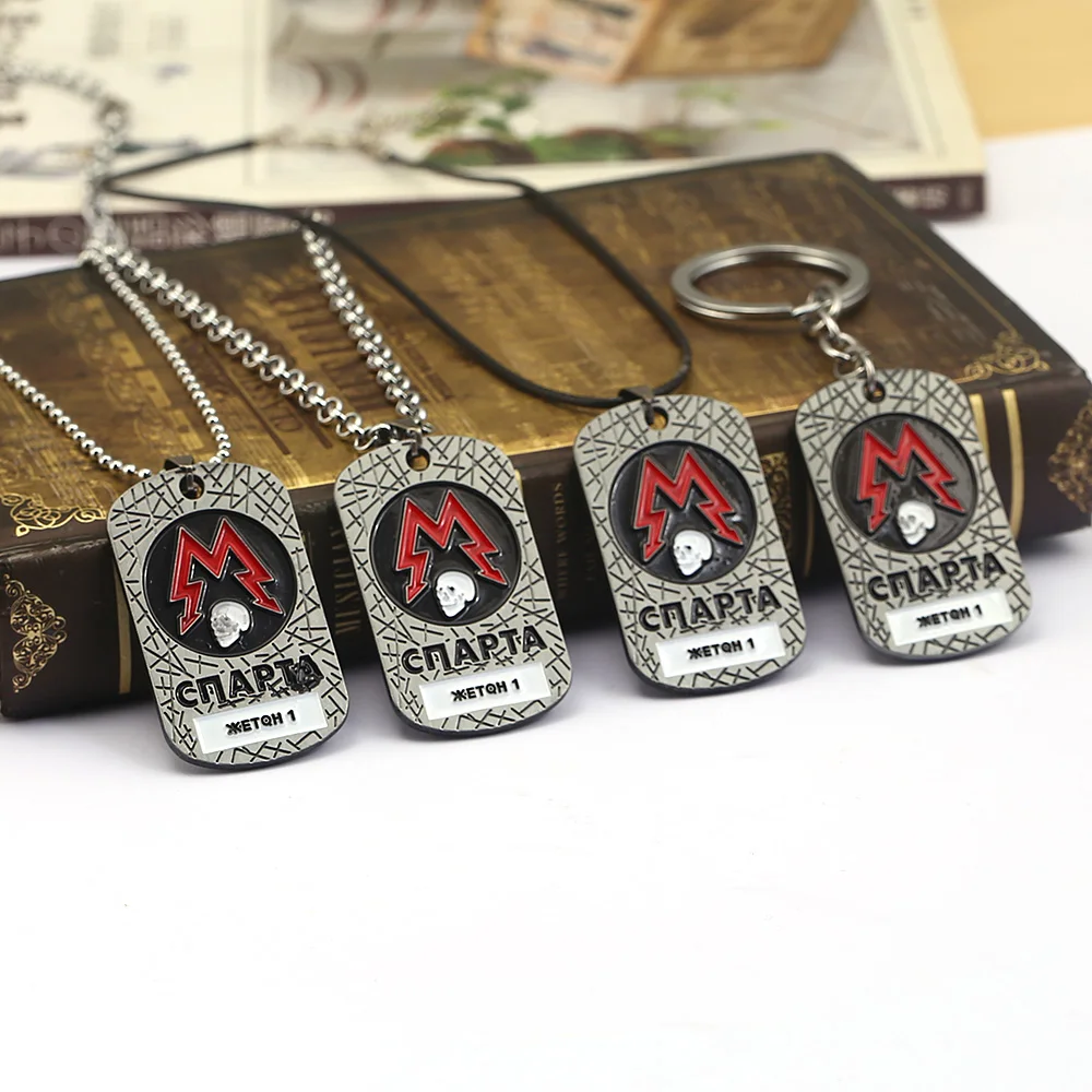 New Metro Exodus 2033 Necklace PC Russian Game Vintage Souvenir Metal Pendant Choker Men Jewelry Dog Tag Gift Link Chain kolye