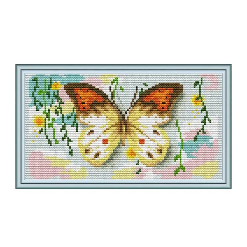 Butterfly 8 cross stitch kit aida 14ct 11ct count print canvas stitches needlework embroidery DIY handmade | Дом и сад