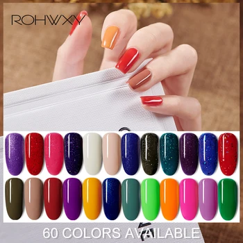 

ROHWXY UV Nail Polish Gel 5ml Soak Off Gel Lacquer Varnish Lucky Nail Art Uv Gel Nude Neon Led Nail Gel Paint Glaze Manicure