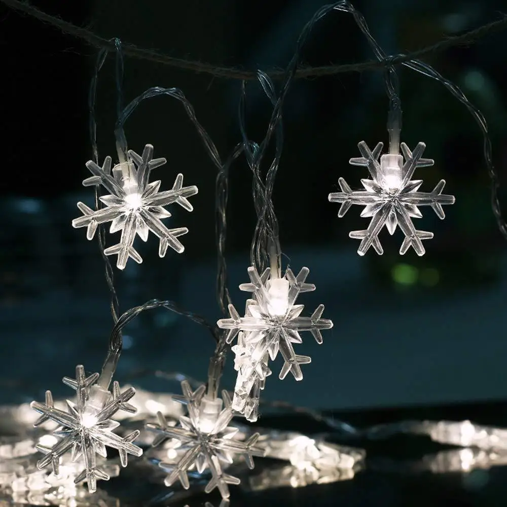 

LED Colored Lamp Battery Box String Lights Stars Lighting Chain Snowflake Christmas Tree Small Colored Lights Holiday Decorative