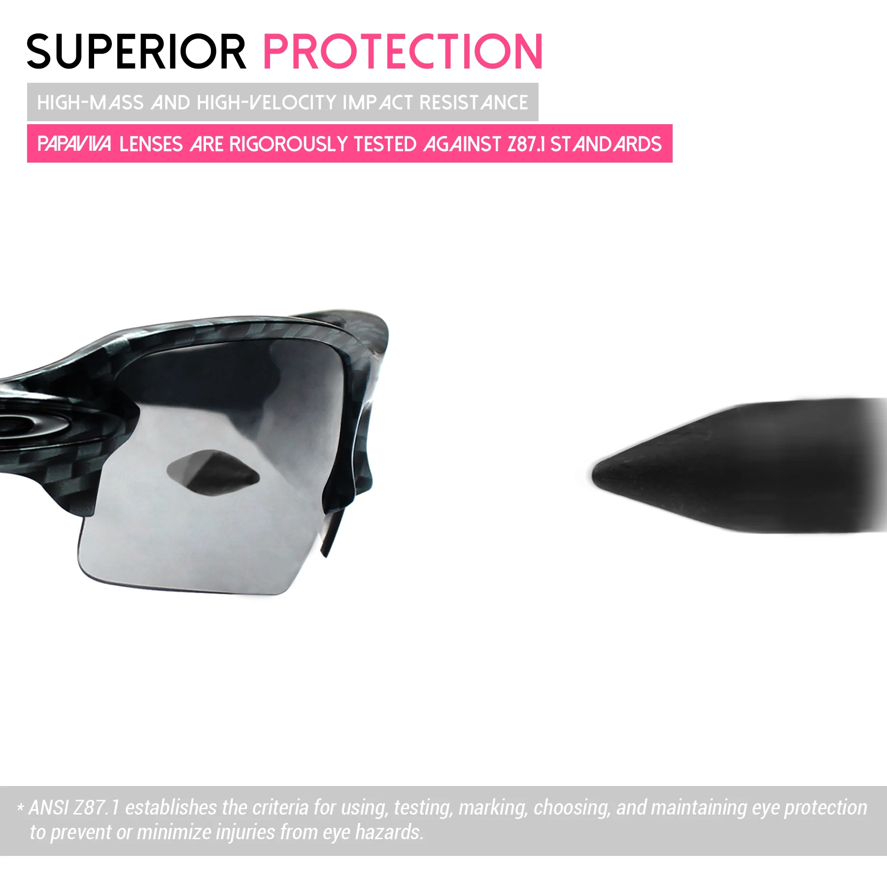 Papaviva Plasma Purple Mirror Polarized Replacement Lenses For Eyepatch 1&2 Sunglasses Frame 100% UVA & UVB Protection