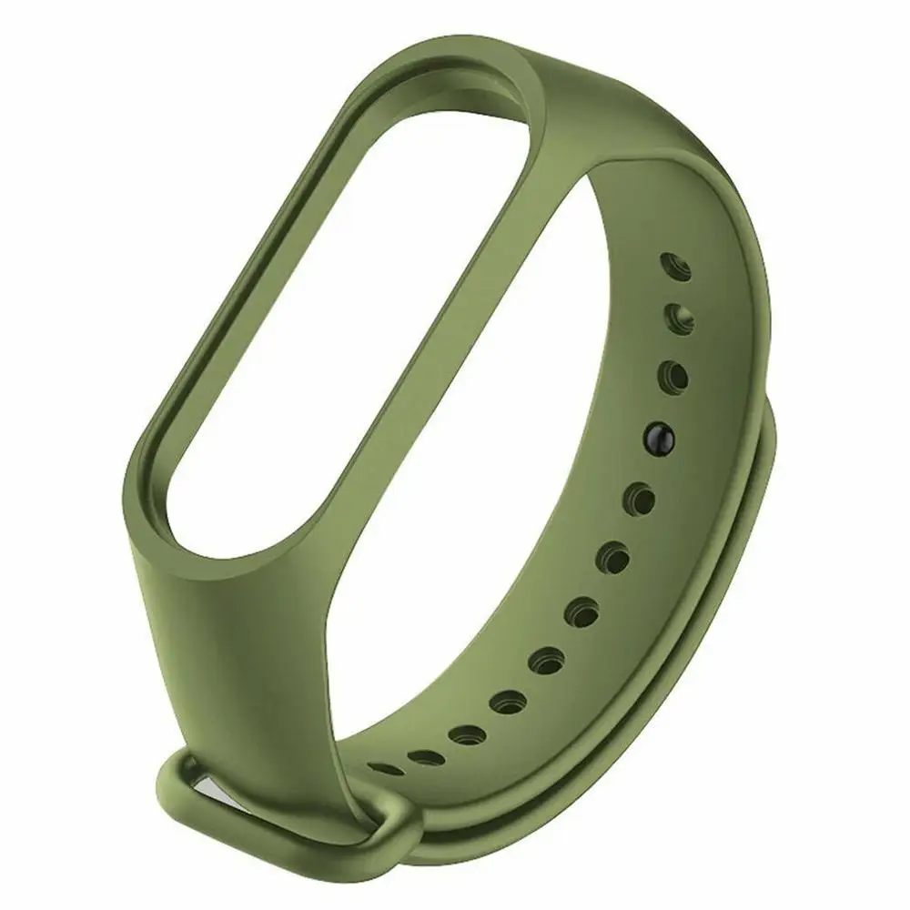 Army Green Браслет Mi Band 4 ремешок Mi Band 3 спортивный ремешок на запястье силиконовый браслет для браслета 3 группа 4 браслет Miband 3 4 ремешок - Цвет: Army Green