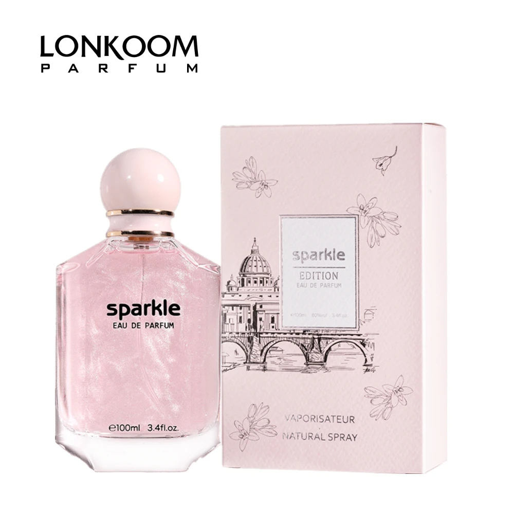 LONKOOM 100ml Original Floral Duft Parfüm für Frauen SPARKLE Serie dame Eau De Parfum Langlebig Parfüm Antiperspiran LONKOOM 100ml Original Floral Duft Parfüm für Frauen SPARKLE Serie dame Eau De Parfum Langlebig Parfüm Antiperspiran