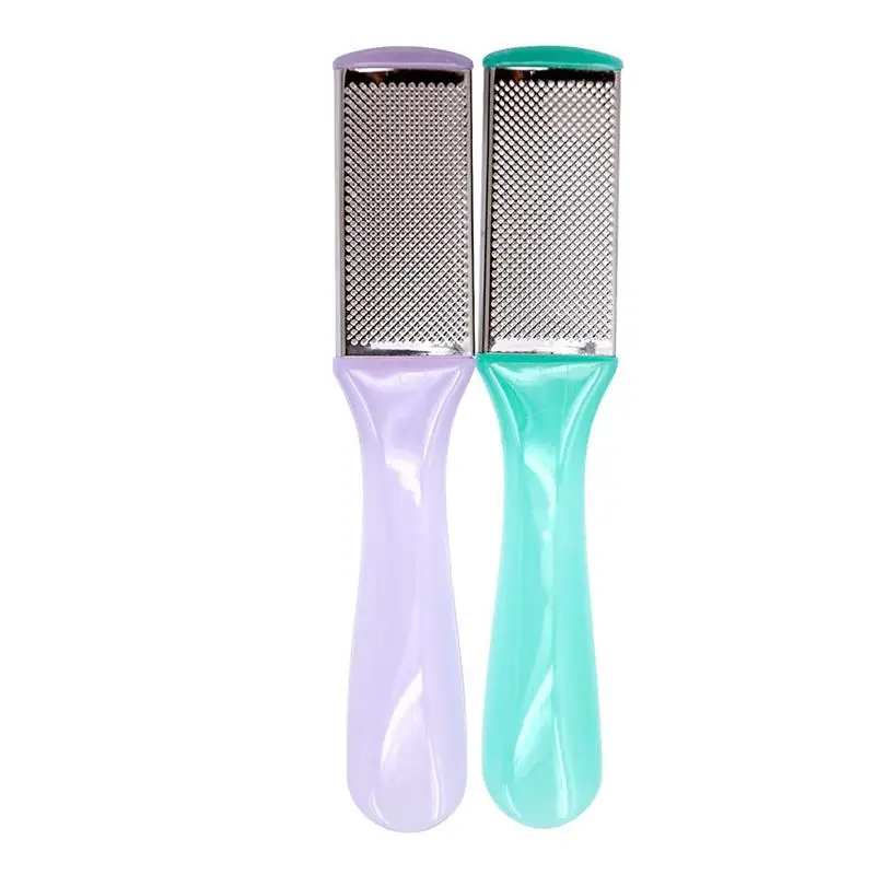 

2PCS Stainless Steel Practical Double-sided Foot Rasp Pedicure Rasp Foot Care Tool Exfoliating Brush