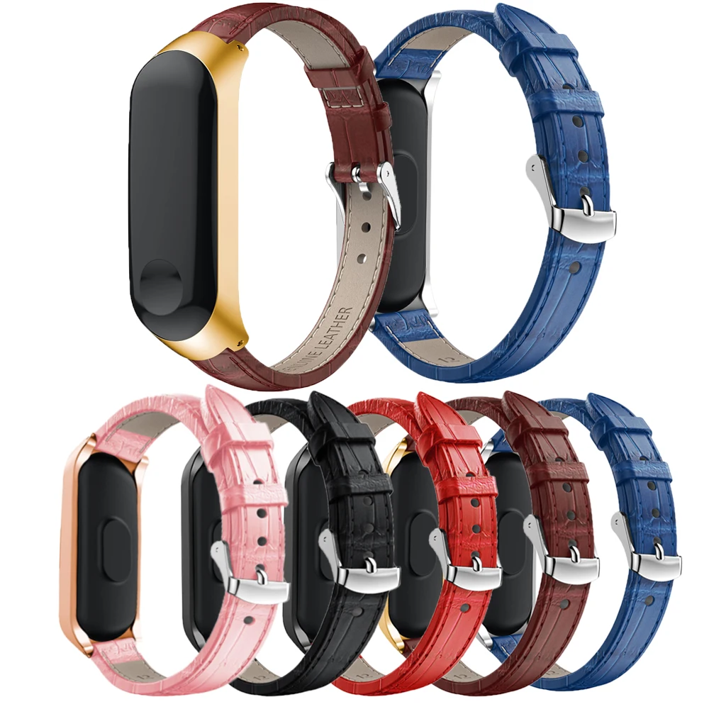 

Watch Strap For Xiaomi Mi Band 3 Mi Band 4 Strap For Xiaomi Miband 3 Bracelet For Xiaomi Mi Band 4 Metal Stainless Steel+Leather