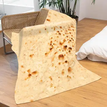 

For Burrito Blankets New Style Autumn And Winter Flannel Custom Creative Pancake Tortilla Blanket Soft And Comfortable
