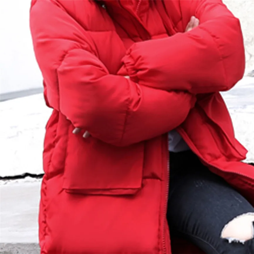 Abrigos Mujer Invierno Плюс Размер Женская зимняя теплая толстая верхняя одежда на молнии тонкая хлопковая стеганая куртка Manteau Femme Hiver