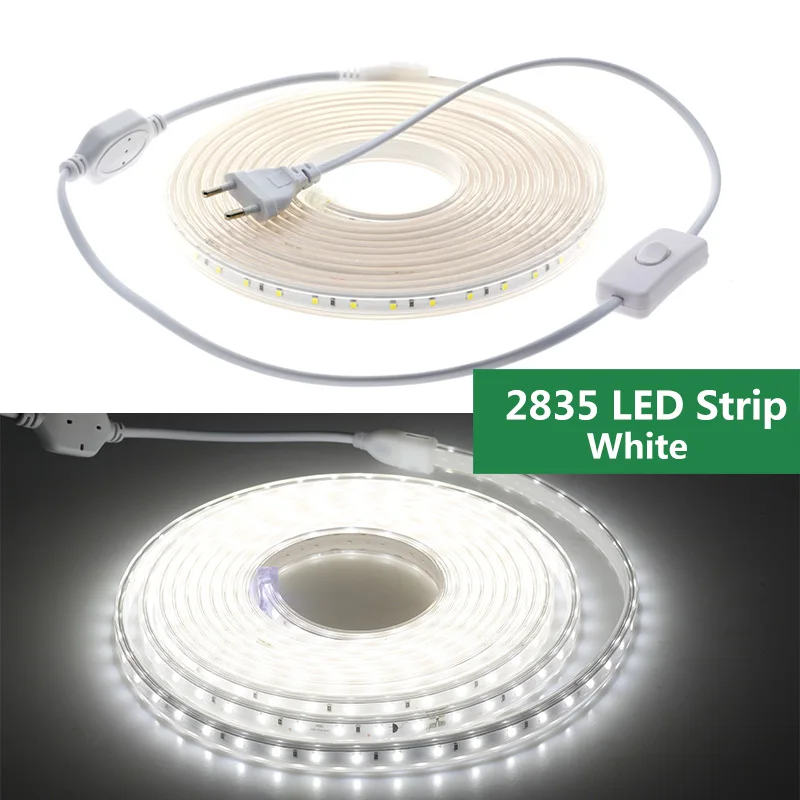 AC220V Светодиодная лента RGB сменный/теплый белый+ синий двойной цвет IP67 Водонепроницаемый для наружного использования гибкий светодиодный светильник полосы - Испускаемый цвет: White