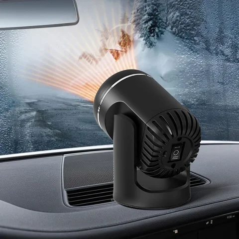Portable Car Heater 120w Auxiliary Heater Electric Car Cooling Heating Fan Electric Dryer Windshield Demister Defroster