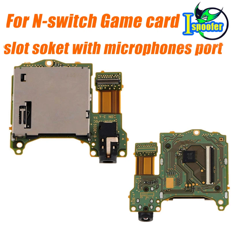 2020 Original Game Card slot Socket with headset headphone board