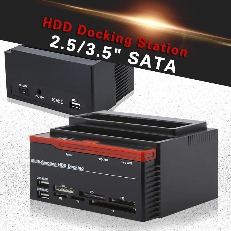 Док-станция для жесткого диска, корпус для жесткого диска, чехол USB 2,0-SATA порт IDE порт, внешний жесткий диск для жесткого диска, кардридер USB2.0 концентратор