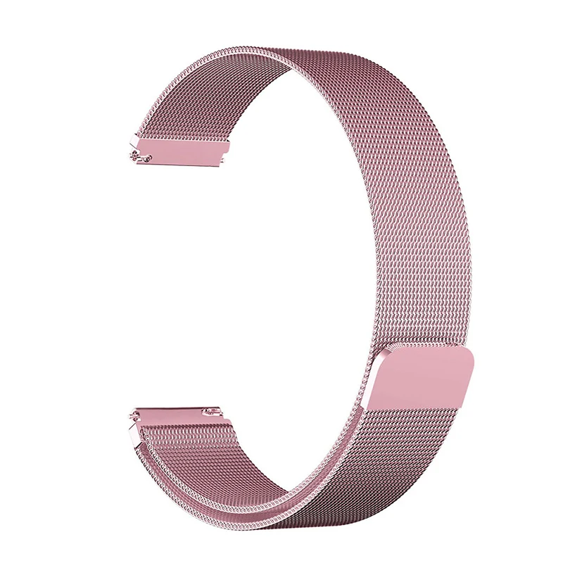 23mm Rose Pink 23 мм Versa Миланская Петля из нержавеющей стали Замена для Fitbit Versa Смарт часы с уникальным магнитным замком - Цвет ремешка: 23mm Rose Pink