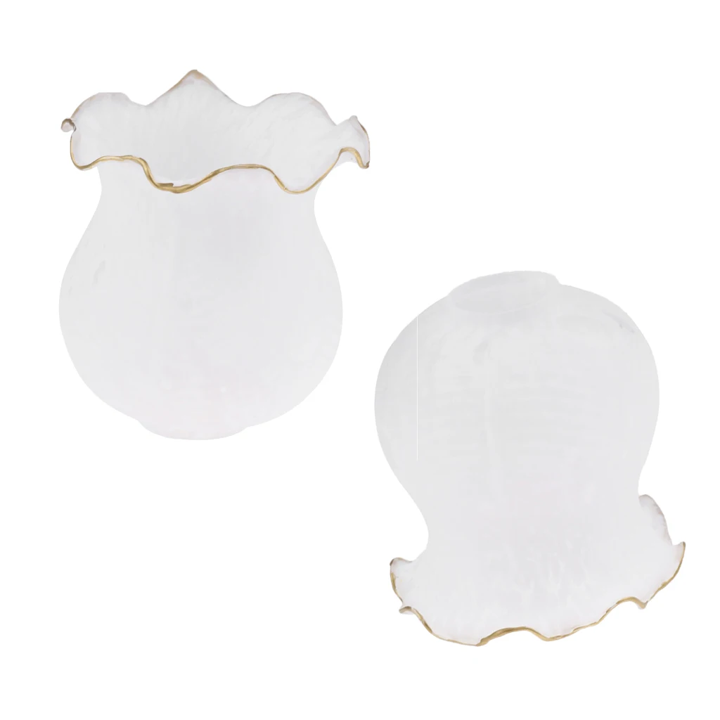 2Pcs High Quality Glass Chandelier Lampshade Ceiling Pendant Craft Lamp Shade for Chandelier, Wall Lamp 15 x 15cm