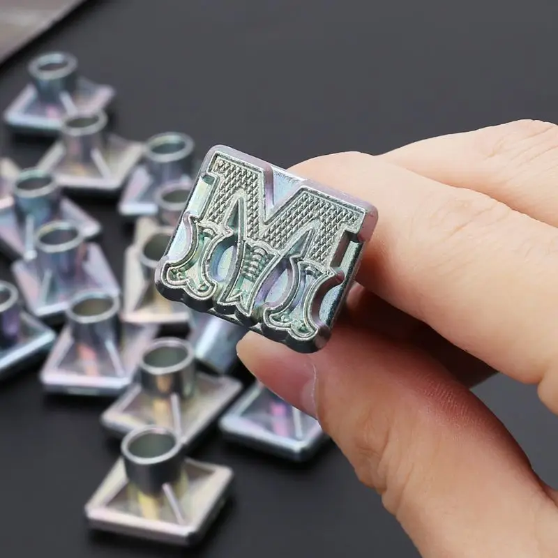 G5AB 26pcs 스틸 알파벳 문자 스탬프 펀치 세트 DIY 가죽 공예 금속 펀..