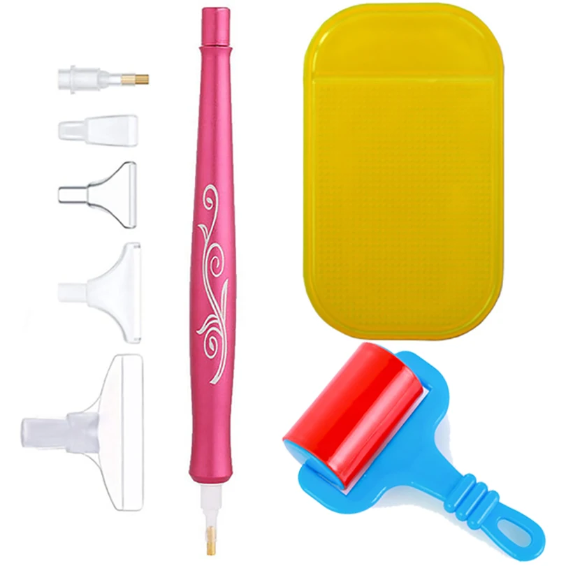 5D Diamonds Painting Tools and Accessories Kits with Diamond Painting Pen Heads Roller and Diamond Painting Tray Mat