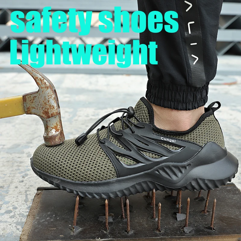 

Dropshipping Indestructible Ryder Shoes Men And Women Steel Toe Air Safety shoes Puncture-Proof Work Sneakers Lightweight Shoes