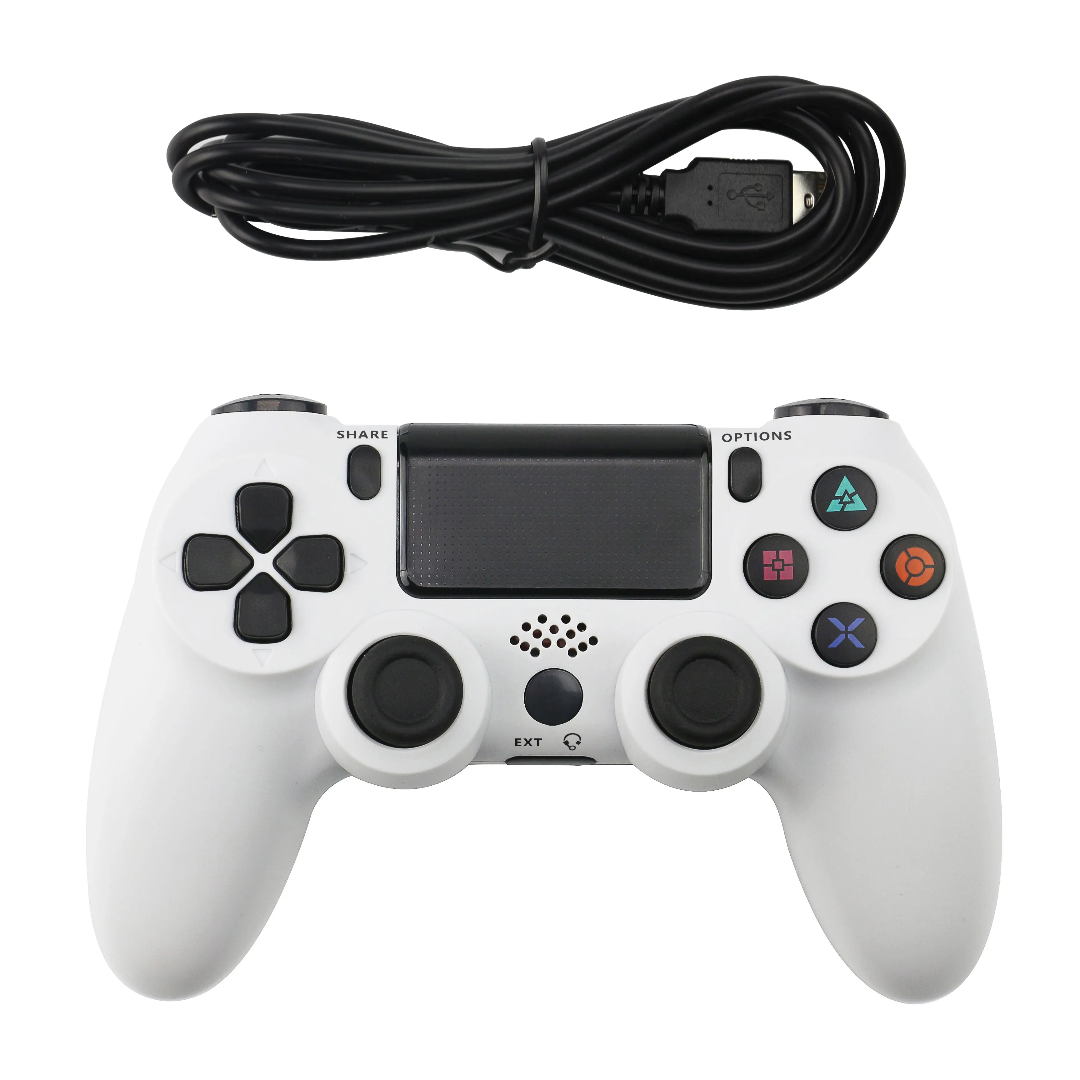 Bluetooth беспроводной геймпад для PS4 контроллер Джойстик для playstation Dualshock 4 playstation 4 консоль USB проводной игровой коврик - Цвет: wired white