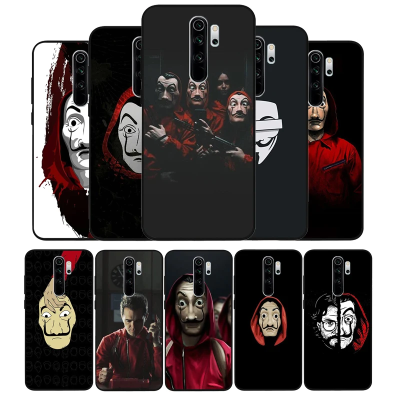 La casa de papel Money Heist black Silicone Phone Case For Redmi note 9 8 7 Pro S 8T 7A Cover | Мобильные телефоны и