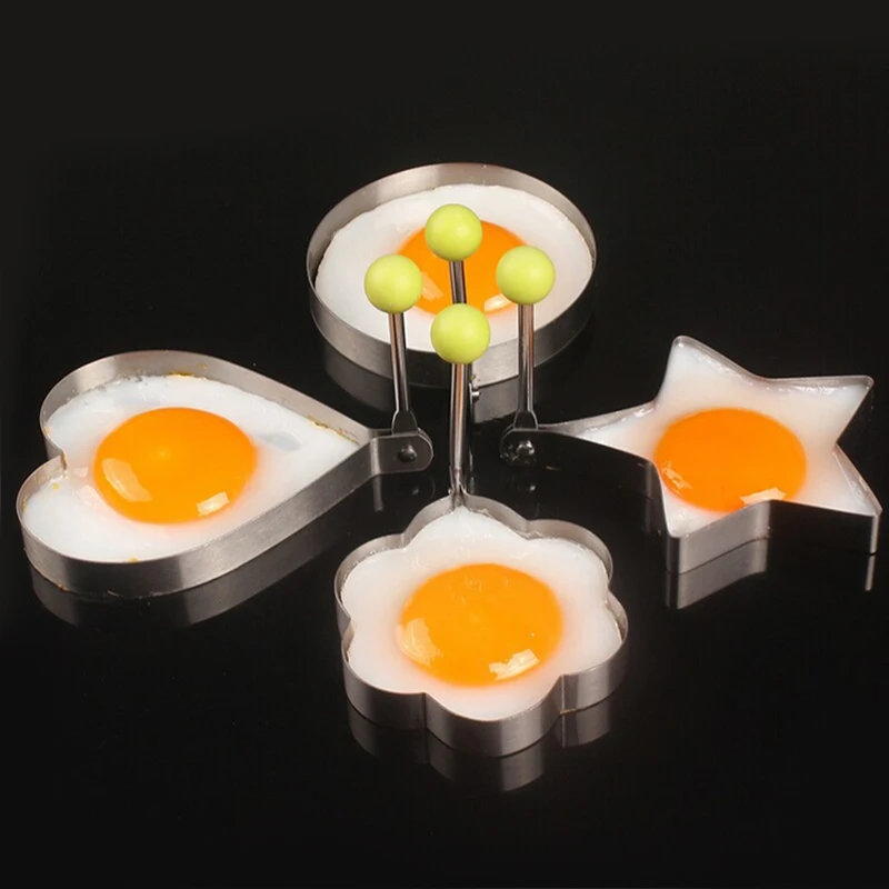 5 Shapes Omelette Mould Egg Pancake Ring for Frying Eggs for Egg Mold