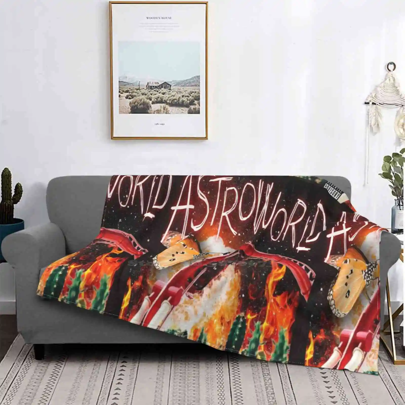 Coperte Morbide Super Calde Gettare Su Divano/Letto/Viaggio Trippy Trippycase Travis Travis Scott Travisscottcase Wishyoulanhere