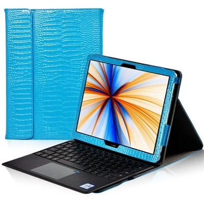 Синий Роскошный чехол 2 в 1 из искусственной кожи для huawei MateBook E 12 дюймов BL-W09 BL-W19 планшет+ Стилус(он может поставить клавиатуру - Цвет: Синий